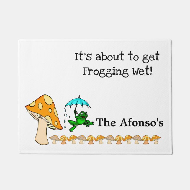 Kikker, champignondeur deurmat (Voorkant)