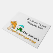 Kikker, champignondeur deurmat (Schuin)