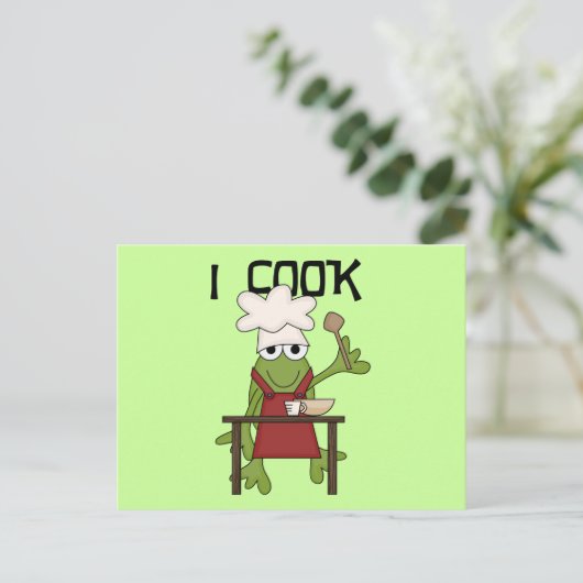 Kikker Chef I Cook Tshirts en Gifts Briefkaart (Staand voorkant)