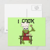 Kikker Chef I Cook Tshirts en Gifts Briefkaart (Voorkant / Achterkant)
