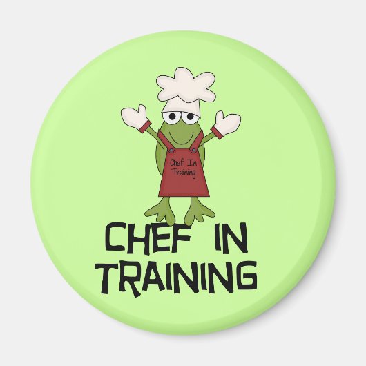 Kikker Chef in Training Tshirts en geschenken Magneet (Voorkant)