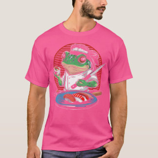 Kikker Chef Sushi Kawaii Samurai Anime Japans eten T-shirt