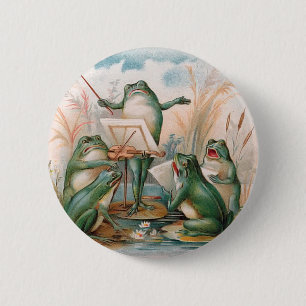 Kikker Chorus Ronde Button 5,7 Cm