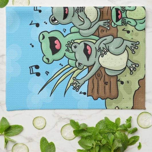 Kikker Chorus Theedoek (Gevouwen)