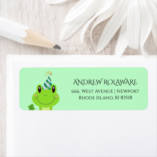 Kikker Clover-retouradres groen Etiket (Insitu)