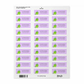Kikker Clover Retouradres Lila Etiket (Full Sheet)