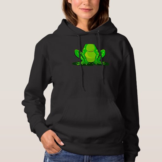 Kikker Costume Halloween Green Toad Kinder Mannen Hoodie (Voorkant)