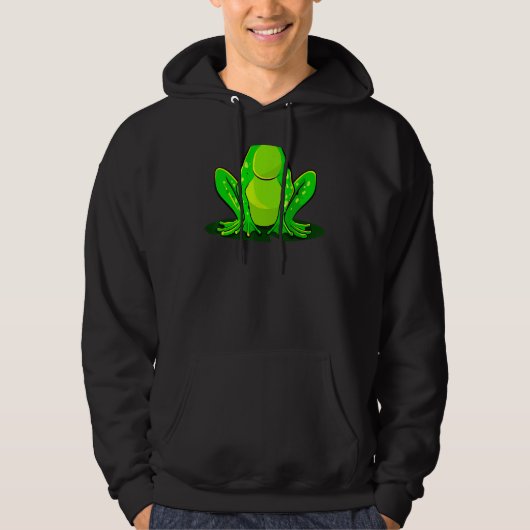 Kikker Costume Halloween Green Toad Kinder Mannen Hoodie (Voorkant)