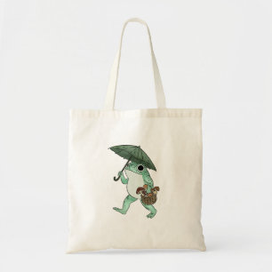 Kikker Cottagecore Paddenstoel Pluk Illustratie Tote Bag