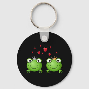 Kikker Couple met hart. Sleutelhanger