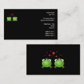 Kikker Couple met hart. Visitekaartje (Voorkant / Achterkant)