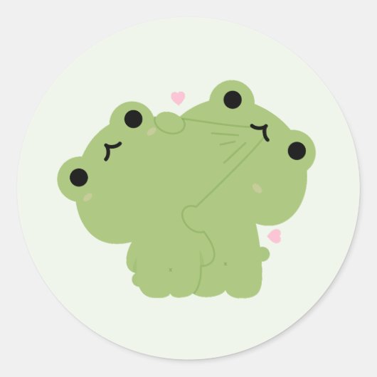 Kikker Couple Ronde Sticker (Voorkant)