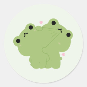 Kikker Couple Ronde Sticker