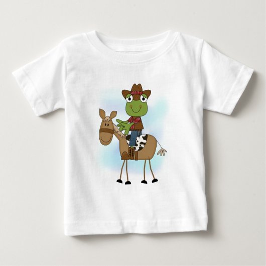 Kikker Cowboy Met Paard Tshirts En Cadeaus (Voorkant)