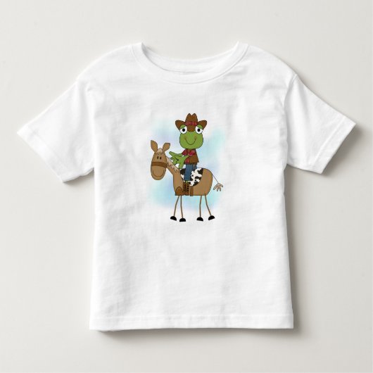 Kikker Cowboy Met Paard Tshirts En Cadeaus (Voorkant)