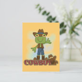 Kikker Cowboy T-shirts en cadeautjes Briefkaart (Staand voorkant)