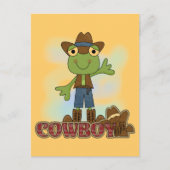 Kikker Cowboy T-shirts en cadeautjes Briefkaart (Voorkant)