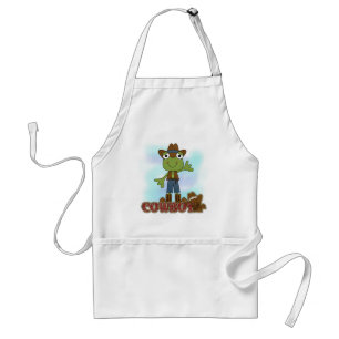 Kikker Cowboy T-shirts en cadeautjes Standaard Schort