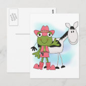 Kikker Cowgirl Tshirts en Gifts Briefkaart (Voorkant / Achterkant)