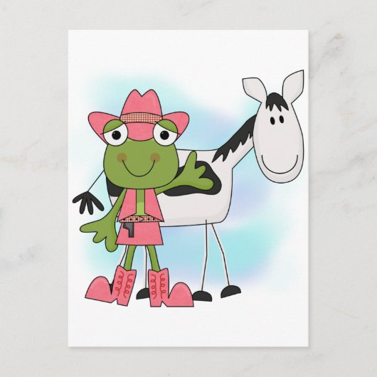 Kikker Cowgirl Tshirts en Gifts Briefkaart (Voorkant)