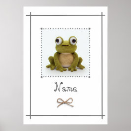 Kikker Crochet Baby Nursery Wall Art Aangepast Poster