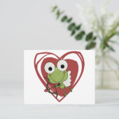 Kikker Cupid Valentijn T-shirts en cadeautjes Feestdagenkaart (Staand voorkant)