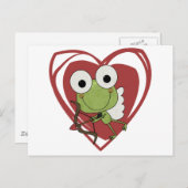Kikker Cupid Valentijn T-shirts en cadeautjes Feestdagenkaart (Voorkant / Achterkant)