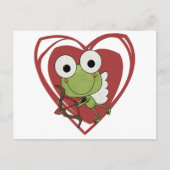 Kikker Cupid Valentijn T-shirts en cadeautjes Feestdagenkaart (Voorkant)