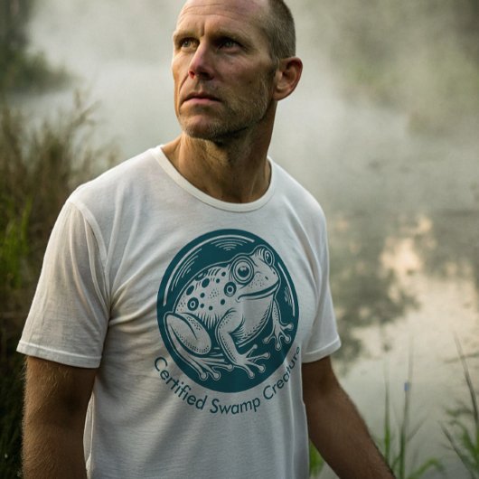 Kikker Custom Text Gecertificeerd Swamp Creature T-shirt