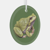 Kikker Cute Zen Kikker Glass Ornament (Voorkant Rechts)