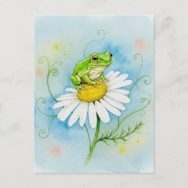 Kikker Daisy Daydream Briefkaart voor Postcrossing