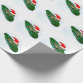 Kikker Dashing Door De Sneeuw Cadeaupapier (Hoek)