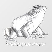 Kikker Decal Custom Bullfrog Art Window Decals (Vel)
