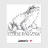 Kikker Decal Custom Bullfrog Art Window Decals Sticker (Vel)