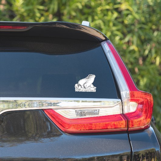 Kikker Decal Custom Bullfrog Art Window Decals Sticker (Auto Zijkant)