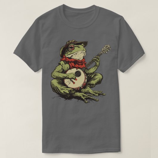 kikker die banjo speelt t-shirt (Design voorkant)