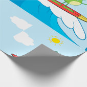 Kikker die een golfslagpapier overspoelt cadeaupapier