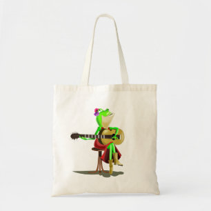 Kikker die gitaar Canvas tas speelt - Schilderen