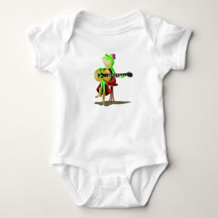 Kikker die gitaar speelt baby romper