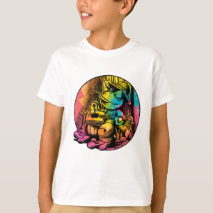 Kikker die gitaar speelt - Cottagecore esthetische T-shirt