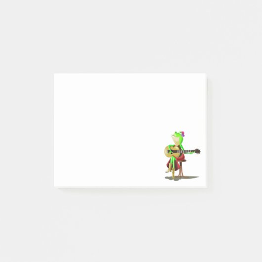 Kikker die gitaar speelt Grappige Post-it® Notitie Notes (Voorkant)