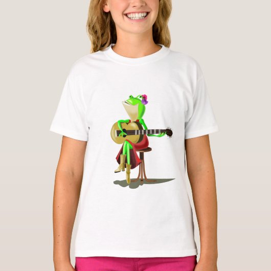 Kikker die gitaar speelt - t-shirt (Voorkant)