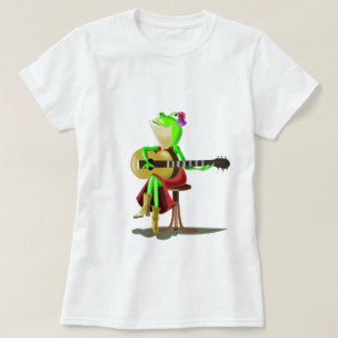 Kikker die gitaar speelt - t-shirt