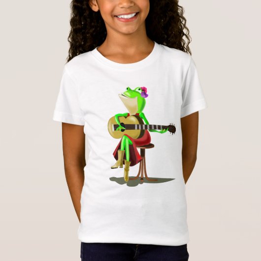 Kikker die gitaar speelt t-shirt (Voorkant)