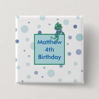 Kikker die Jeans draagt Vierkante Button 5,1 Cm