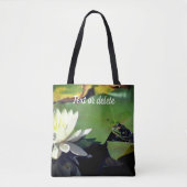 Kikker die Lotus Flower Personalized Tote Bag (Voorkant)