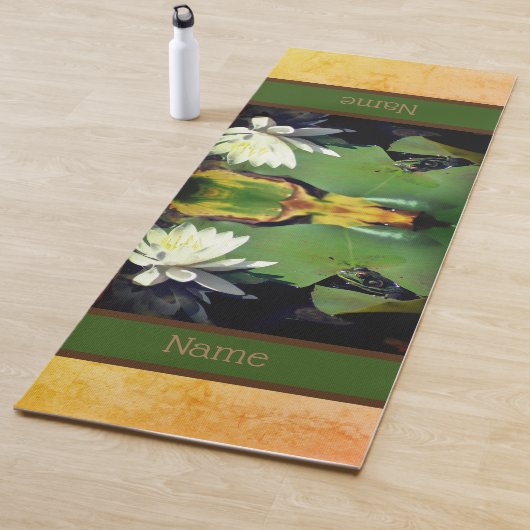 Kikker die Lotus Flower Personalized Yogamat (In situ)