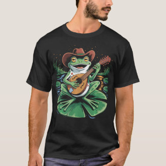 Kikker die Mandoline Speelt Mandolinespeler Bluegr T-shirt