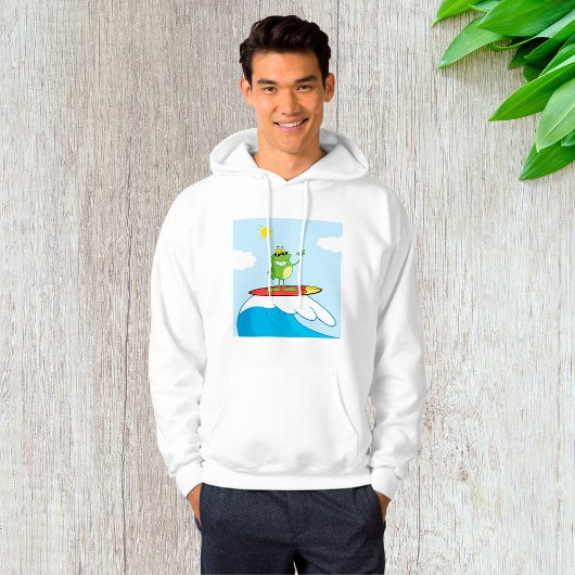 Kikker die op een golfbuik surft hoodie