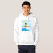 Kikker die op een golfbuik surft hoodie (Voorkant volledig)